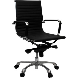 AERO MID-BACK MANAGER CHAIR W 590 x D 610 x H 930-990mm Black