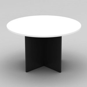 OM Classic Round Meeting Table 720Hx900mm Diameter White and Charcoal