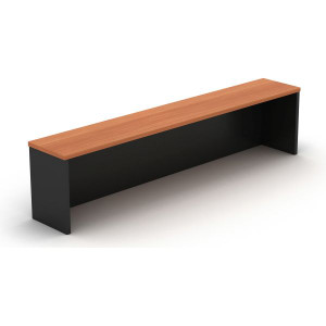 OM Classic Reception Desk Hob 1800Wx380Hx300mmD Cherry and Charcoal