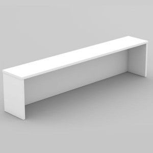 OM Classic Reception Desk Hob 1800Wx380Hx300mmD All White