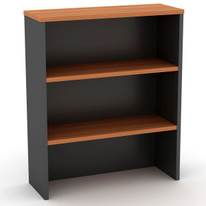OM Classic Desk Hutch 1080Hx900Wx325mmD 4 Shelf Cherry and Charcoal