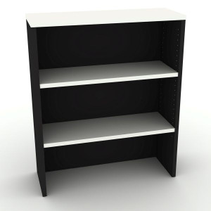 OM Classic Desk Hutch 1080Hx900Wx325mmD 4 Shelf White and Charcoal