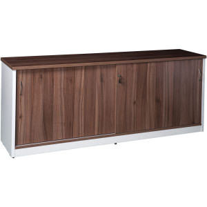 OM Premiere Storage Buffet 720Hx1500Wx450mmD Sliding Doors Lockable Casnan White