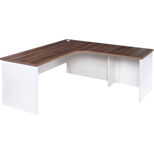 OM Premiere Radial Desk With Right Hand Return 1800Wx1800W x700mmD Casnan and White