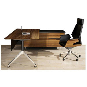 NOVARA DESK W 2350 x D 1850 x H 750mm Zebrano