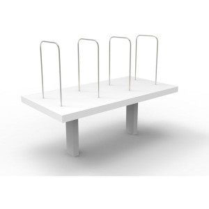 Rapid Infinity Bolt Through Desk Mounted Shelf 450Hx600W x300mmD Natural White