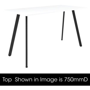 Eternity High Bar Table 1050Hx1800Wx900D White Top Black Frame