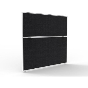 Shush 30 Desk Divider Screens 1200Hx1200W White Frame Black Pinnable Fabric