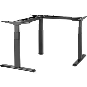 Ergovida Sit-Stand Desk Corner Frame Only Electric Black 1280x700x570mm