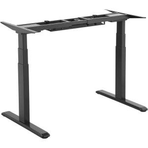 Ergovida EED-623DW Electric Dual Motor Standard Sit and Stand Desk Adjustable Frame Black 64.5-128cm (H) x 100-170cm (W)