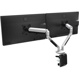 Cutlass Double Monitor Arm White