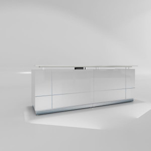 HUGO RECEPTION COUNTER W 3200 x D 950 x H 1150mm White