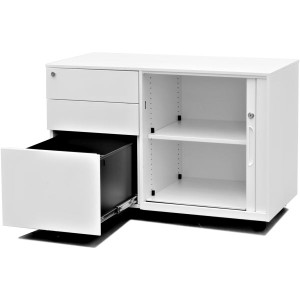 METAL MOBILE CADDY W 900 x D 450 x H 600mm RHS White