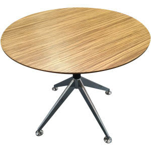 NOVARA MEETING TABLE D 900 x H 750mm Zebrano