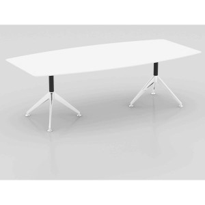 POTENZA BOARDROOM TABLE W 2400 x D 1200 x H 750mm Matte White