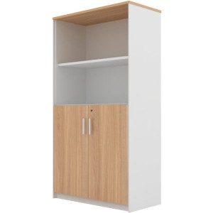 POTENZA CABINET W 900 x D 450 x H 1800mm Virginia Walnut/White