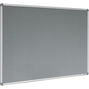 Visionchart Felt Pinboard 900x900mm Aluminium Frame Grey