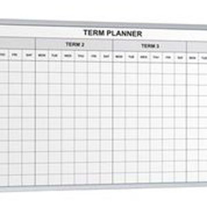 Visionchart Term Planner Whiteboard 4 Term Magnetic 2400x1200mm White
