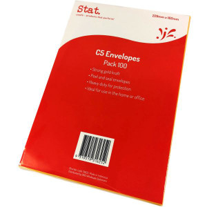 Stat Peel And Seal Envelope C5 Kraft Pack of 100