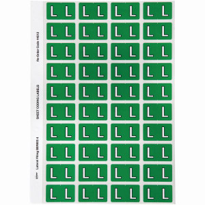 Avery Alphabet Coding Label L Side Tab 25x42mm D Green Pack of 240