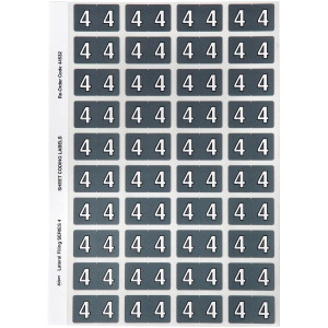 AVERY NUMERIC CODING LABEL 4 Side Tab 25x42mm Grey 44532 (240 Labels)