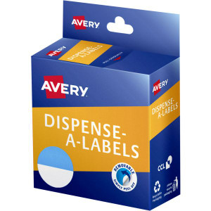 Avery Dispenser Label 24mm 1/2 Blue Dot Pack of 300