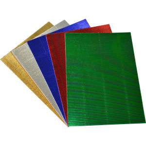 RAINBOW CORRUGATED BOARD Metallic A4 180GSM 10 sheets