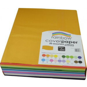 RAINBOW COVER PAPER 125GSM 380MMX510MM ASSORTED (Pack of 500)