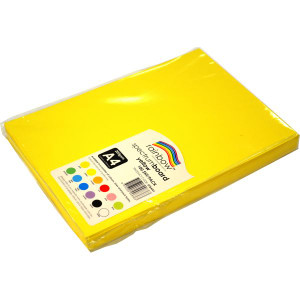 Rainbow Spectrum Board A4 220gms Yellow 100 Sheets