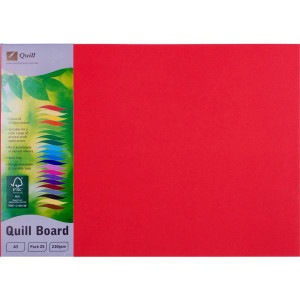 QUILL XL MULTIBOARD A3 210GSM RED PK25