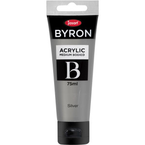 Jasart Byron Acrylic Paint 75ml Silver