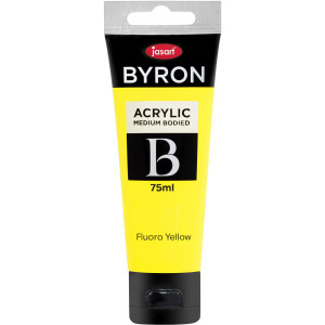 Jasart Byron Acrylic Paint 75ml Fluoro Yellow