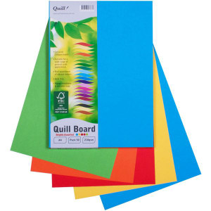 Quill Board 210GSM A4 Bright Pack 50 (90323)