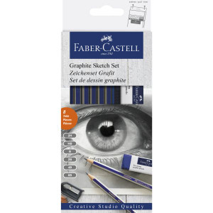 Faber-Castell Creative Stuido Mixed Media Graphite Pencil Sketch Set of 8 Pcs