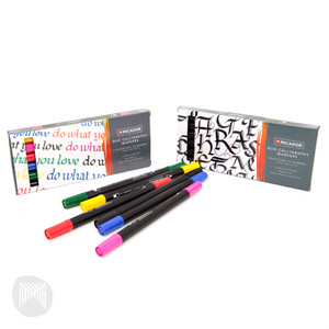 DUO CALLIGRAPHY MARKERS - ASSORTED, PACK 6 MICADOR
