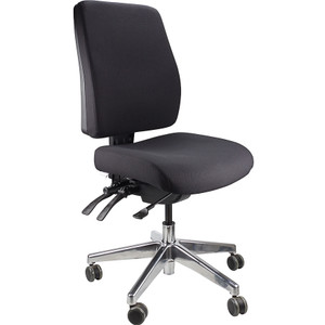 ERGOFORM TYPIST CHAIR BLACK BASE FULLY ERGONOMIC BLACK