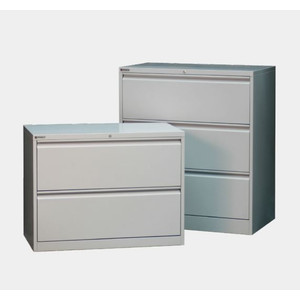 3 DRAWER LATERAL FILING CABINET GRAPHITE RIPPLE 1020H x 900W x 480D