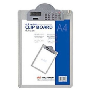 DELI CLIPBOARD ACRYLIC A4 WITH CALCULATOR