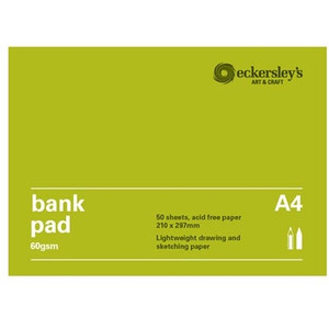 ECKERSLEY'S BANK PAD 60GSM 50 SHT A4