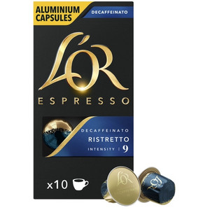 L'OR Espresso Decaffeinato Ristretto Intensity 9 Coffee Capsules 10 pack