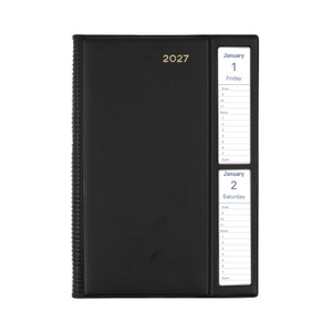 COLLINS BELMONT SLIMLINE DIARY B6/7 WEEK TO OPEN L/SCAPE BLACK (Pre-Order Now for 2027) ** ETA 30/9/2026 **