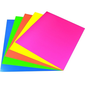 RAINBOW FLURO BOARD 290GSM - 510MMX640MM ASSORTED PK25