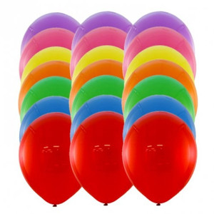 Alpen Balloons 18cm Assorted Colours Pk100