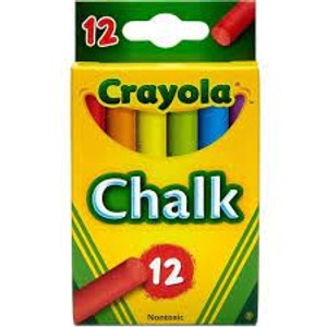 CRAYOLA CHALK ASSORTED COLOURS 12 PACK