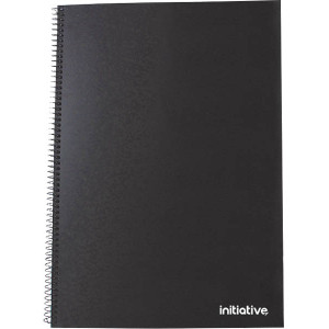 INITIATIVE PREMIUM SPIRAL NOTEBOOK WITH PP COVER AND POCKET SIDE BOUND A5 200 PAGE *** While Stocks Last - please enquire to confirm availability ***