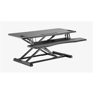 Ergovida Sit Stand Desktop Workstation Gas Spring Scissor Lift 950 x 450mm Black