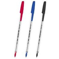 Deli Ballpoint Pens Medium 1.0mm 4 Black, 4 Blue and 2 Red (10 Pens)
