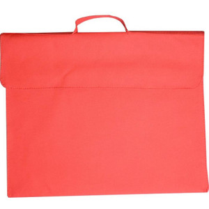 Library Bag Polyester Red with Hook & Loop Closure 600D