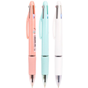 Deli 4 Colour Retractable Ballpoint Pen 1.0mm Assorted Colours (Pack of 12)