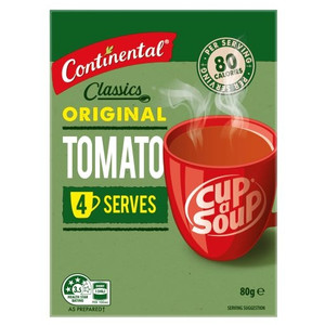 CONTINENTAL TOMATO CUP-A-SOUP 4 SERVES 80GM